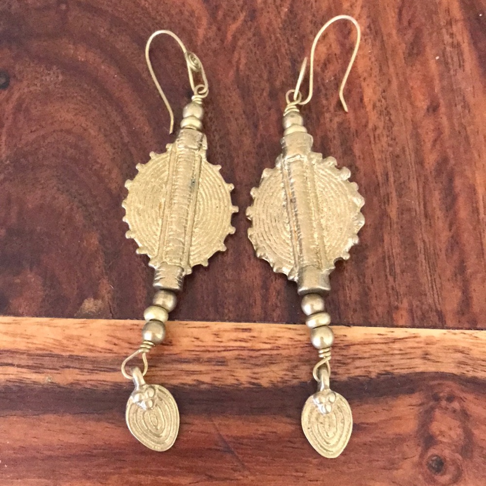 Tribal Brass Earrings